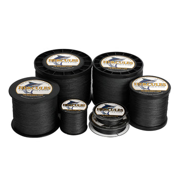 1000M 1094Yds Black 6lb-100lb HERCULES PE PE Braided Fishing Line 4 Strands